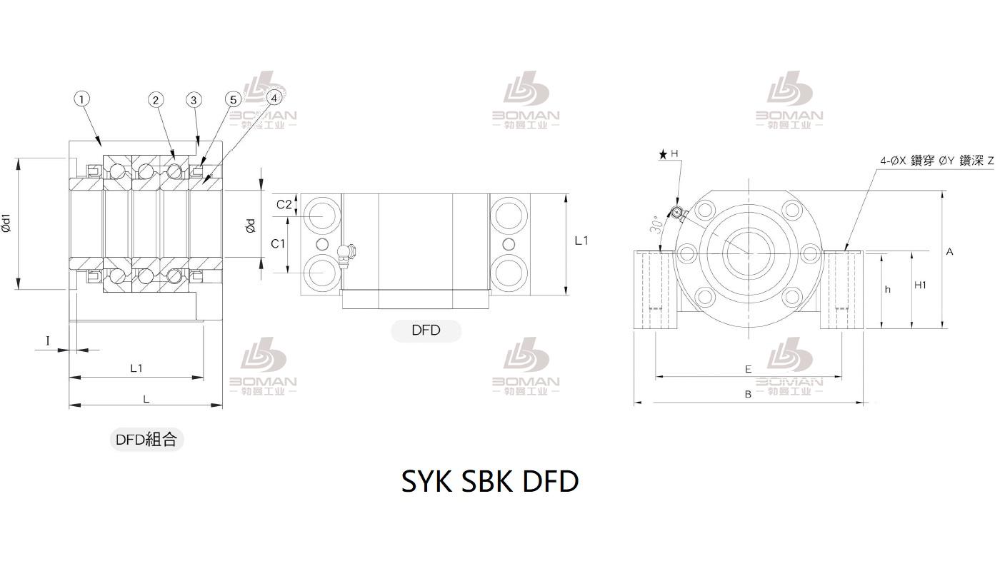 SYK MBCE15-DP syk丝杆支撑座3d